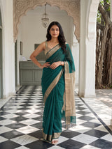 MIMOSA Rama Maheshwari Cotton Saree — pose 4 styling detail