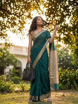 MIMOSA Rama Maheshwari Cotton Saree — pose 5 styling detail