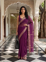MIMOSA Rani Maheshwari Cotton Saree — pose 4 styling detail