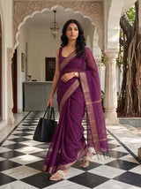 MIMOSA Rani Maheshwari Cotton Saree — pose 6 styling detail
