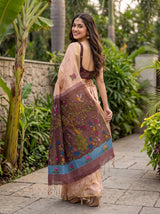 MIMOSA Chiku Bhagalpuri Cotton Saree — pose 7 styling detail
