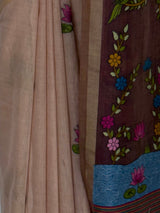 MIMOSA Chiku Bhagalpuri Cotton Saree — fleets shot full lifestyle
