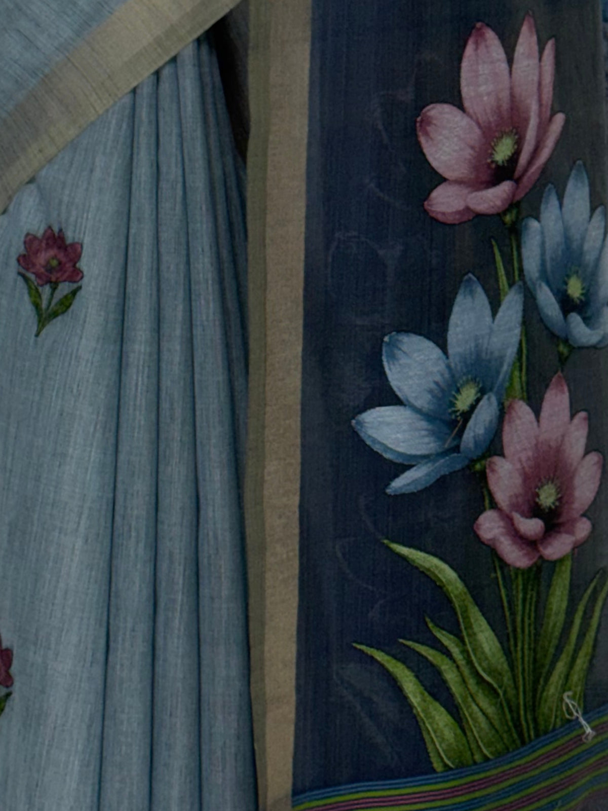 MIMOSA Ananda Bhagalpuri Cotton linen Saree — fleets shot full lifestyle