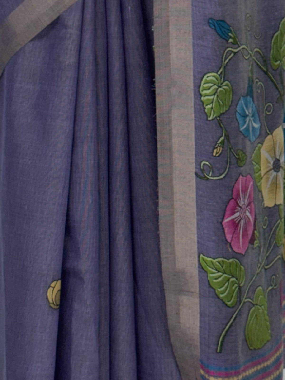 MIMOSA Jamun Bhagalpuri Cotton Saree — fleets shot full lifestyle