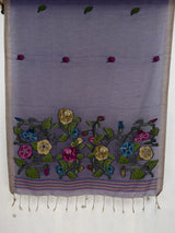 MIMOSA Jamun Bhagalpuri Cotton Saree — pallu and zari work detail
