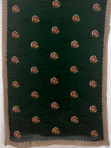 MIMOSA Green Banarasi Saree — pallu and zari work detail