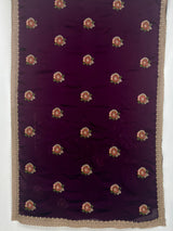 MIMOSA Magenta Banarasi Saree — pallu and zari work detail