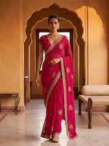 MIMOSA Rani Banarasi Saree — pose 6 styling detail