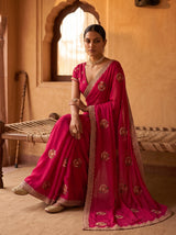 MIMOSA Rani Banarasi Saree — pose 8 styling detail