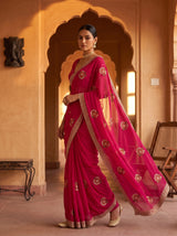 MIMOSA Rani Banarasi Saree — pose 9 styling detail