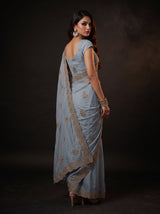 MIMOSA Ananda Banarasi Saree — pose 7 styling detail