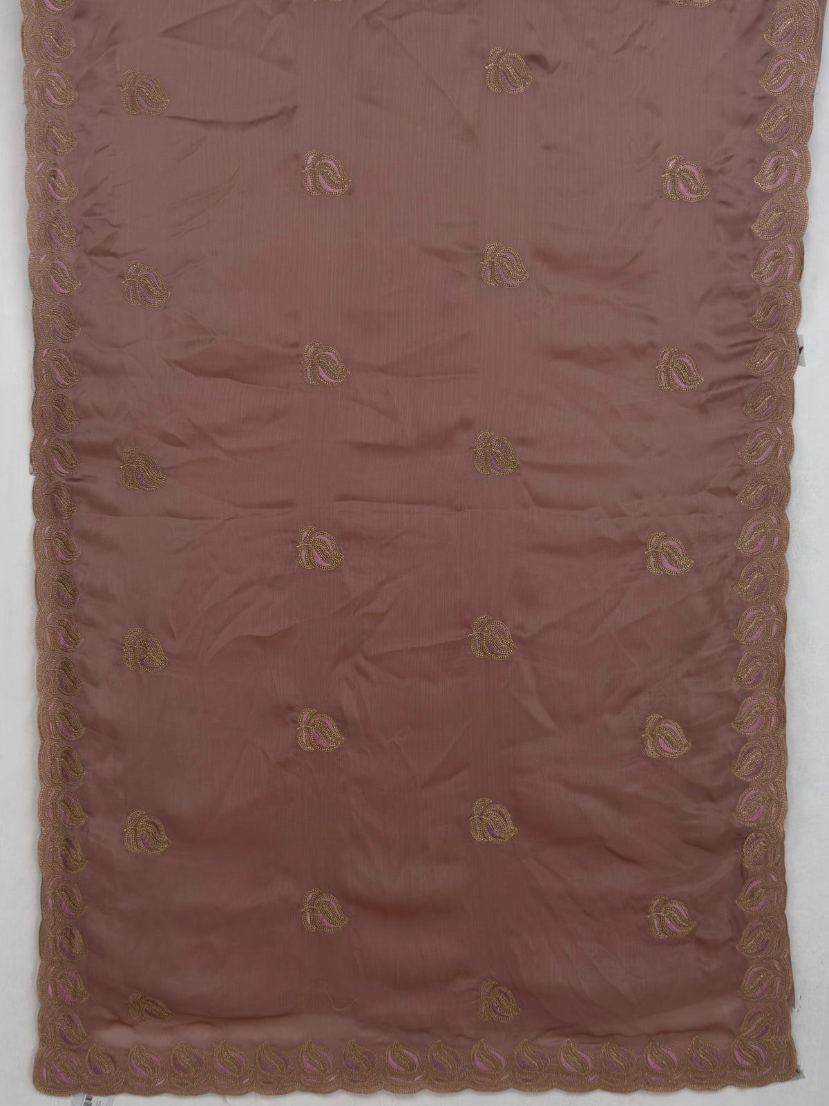 MIMOSA Peach Banarasi Saree — pallu and zari work detail