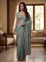 MIMOSA Rama Banarasi Saree — pose 9 styling detail