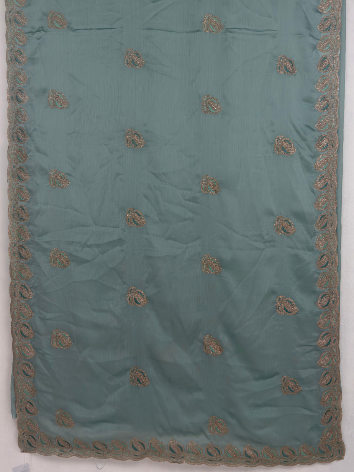 MIMOSA Rama Banarasi Saree — pallu and zari work detail