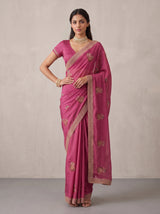 MIMOSA Gajari Banarasi Saree — pose 4 styling detail