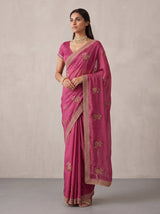 MIMOSA Gajari Banarasi Saree — pose 5 styling detail