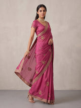 MIMOSA Gajari Banarasi Saree — pose 9 styling detail