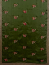 MIMOSA Olive Banarasi Saree — pallu and zari work detail