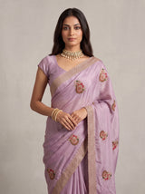 MIMOSA Pink Banarasi Saree — pose 10 styling detail