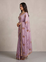 MIMOSA Pink Banarasi Saree — pose 3 styling detail