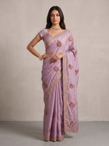 MIMOSA Pink Banarasi Saree — pose 4 styling detail