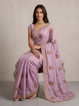 MIMOSA Pink Banarasi Saree — pose 8 styling detail