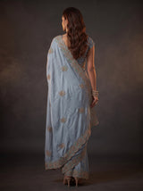 MIMOSA Ananda Banarasi Chiffon Saree — Saree shot pallu and body