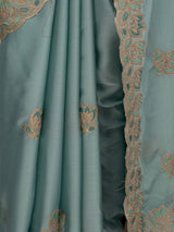 MIMOSA Rama Banarasi Chiffon Saree — fleets shot full lifestyle