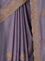 MIMOSA Violet Banarasi Chiffon Saree — fleets shot full lifestyle