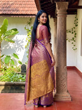 MIMOSA Magenta Kanjivaram Saree — pose 7 styling detail