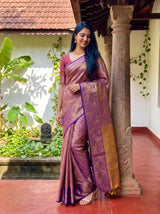 MIMOSA Magenta Kanjivaram Saree — pose 9 styling detail