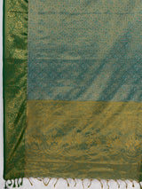 MIMOSA Sapphire Kanjivaram Saree — pallu and zari work detail