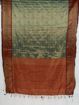 MIMOSA Sapphire Kanjivaram Saree — pallu and zari work detail
