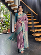 MIMOSA Magenta Kanjivaram Art Silk Saree — pose 6 styling detail