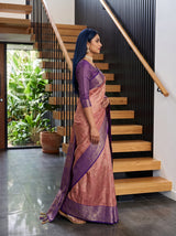 MIMOSA Rani Kanjivaram Art Silk Saree — pose 3 styling detail