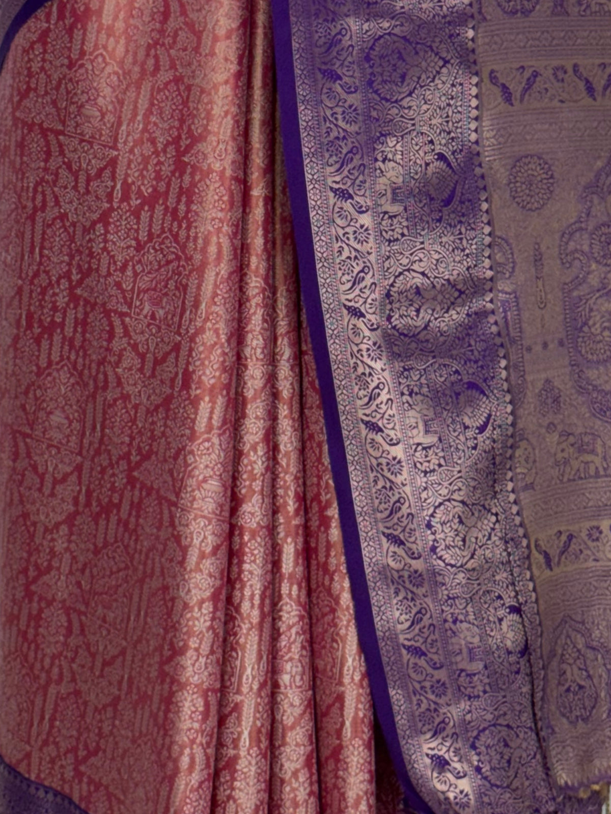 MIMOSA Rani Kanjivaram Art Silk Saree — fleets shot full lifestyle