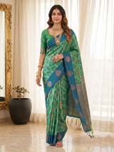 MIMOSA Rama Pochampally Saree — pose 6 styling detail