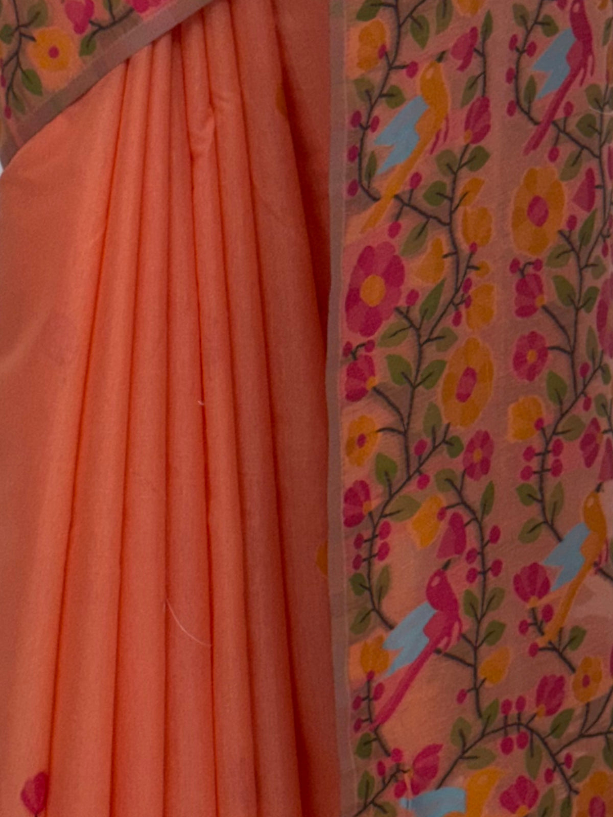 MIMOSA Gajari Banarasi Linen Saree — fleets shot full lifestyle