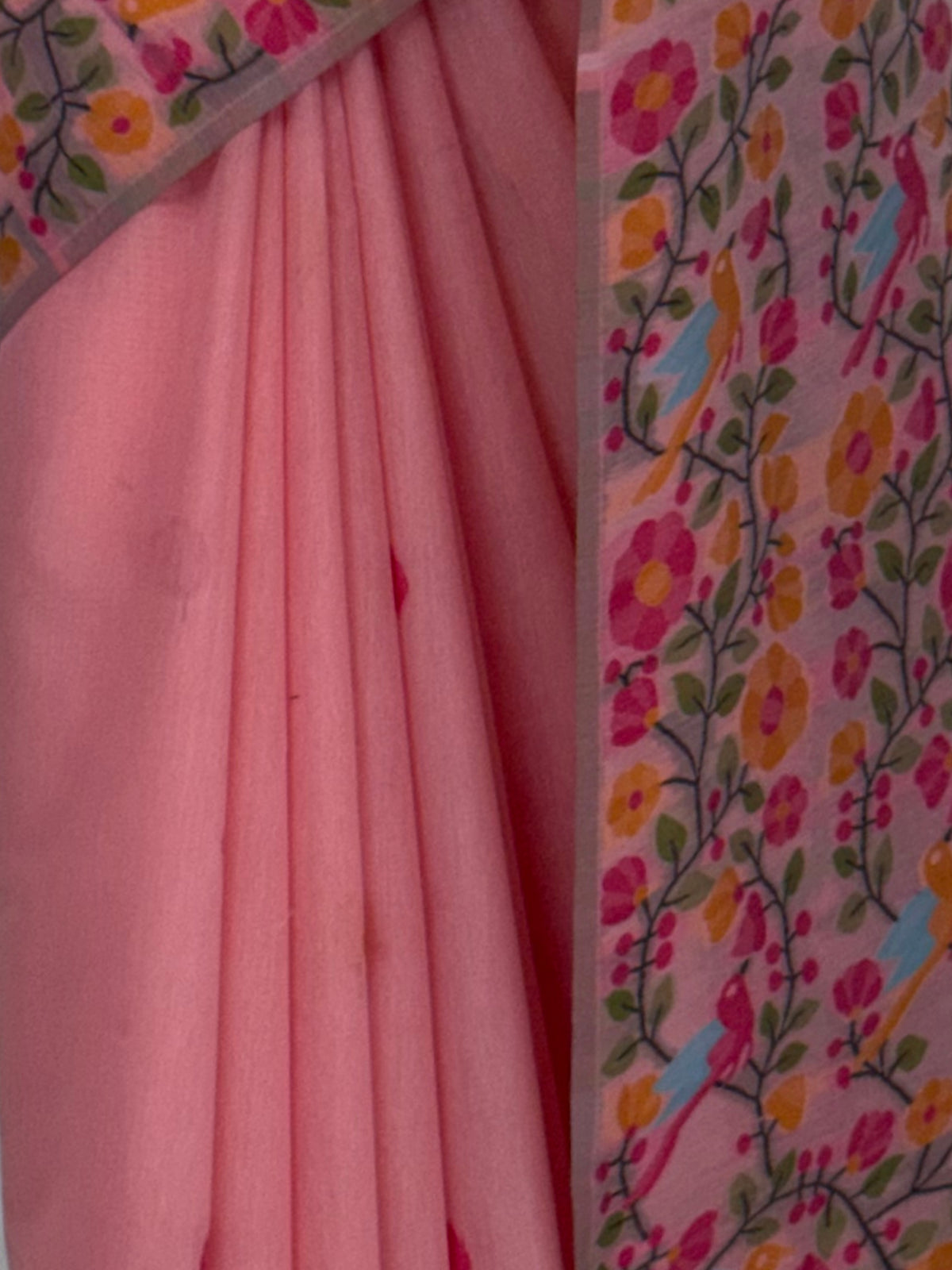 MIMOSA Peach Banarasi Linen Saree — fleets shot full lifestyle