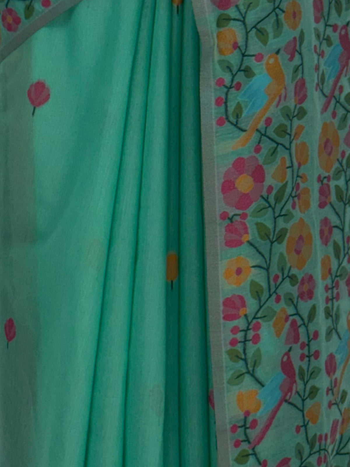 MIMOSA Rama Banarasi Linen Saree — fleets shot full lifestyle