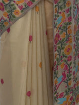 MIMOSA Tussar Banarasi Linen Saree — fleets shot full lifestyle