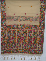MIMOSA Tussar Banarasi Linen Saree — pallu and zari work detail