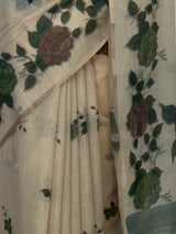 MIMOSA Bottle Green Banarasi Saree — fleets shot full lifestyle