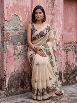MIMOSA Grey Banarasi Saree — pose 8 styling detail