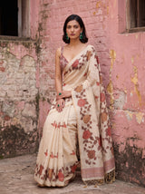 MIMOSA Pink Banarasi Saree — pose 8 styling detail