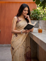MIMOSA Peach Banarasi Saree — pose 10 styling detail