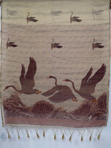 MIMOSA Peach Banarasi Saree — pallu and zari work detail