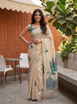 MIMOSA Rama Banarasi Saree — pose 4 styling detail