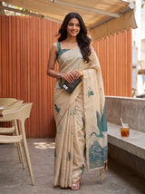 MIMOSA Rama Banarasi Saree — pose 5 styling detail