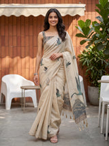 MIMOSA Sapphire Banarasi Saree — pose 6 styling detail